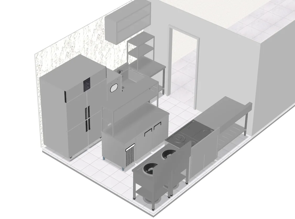 주방 3D 배치도