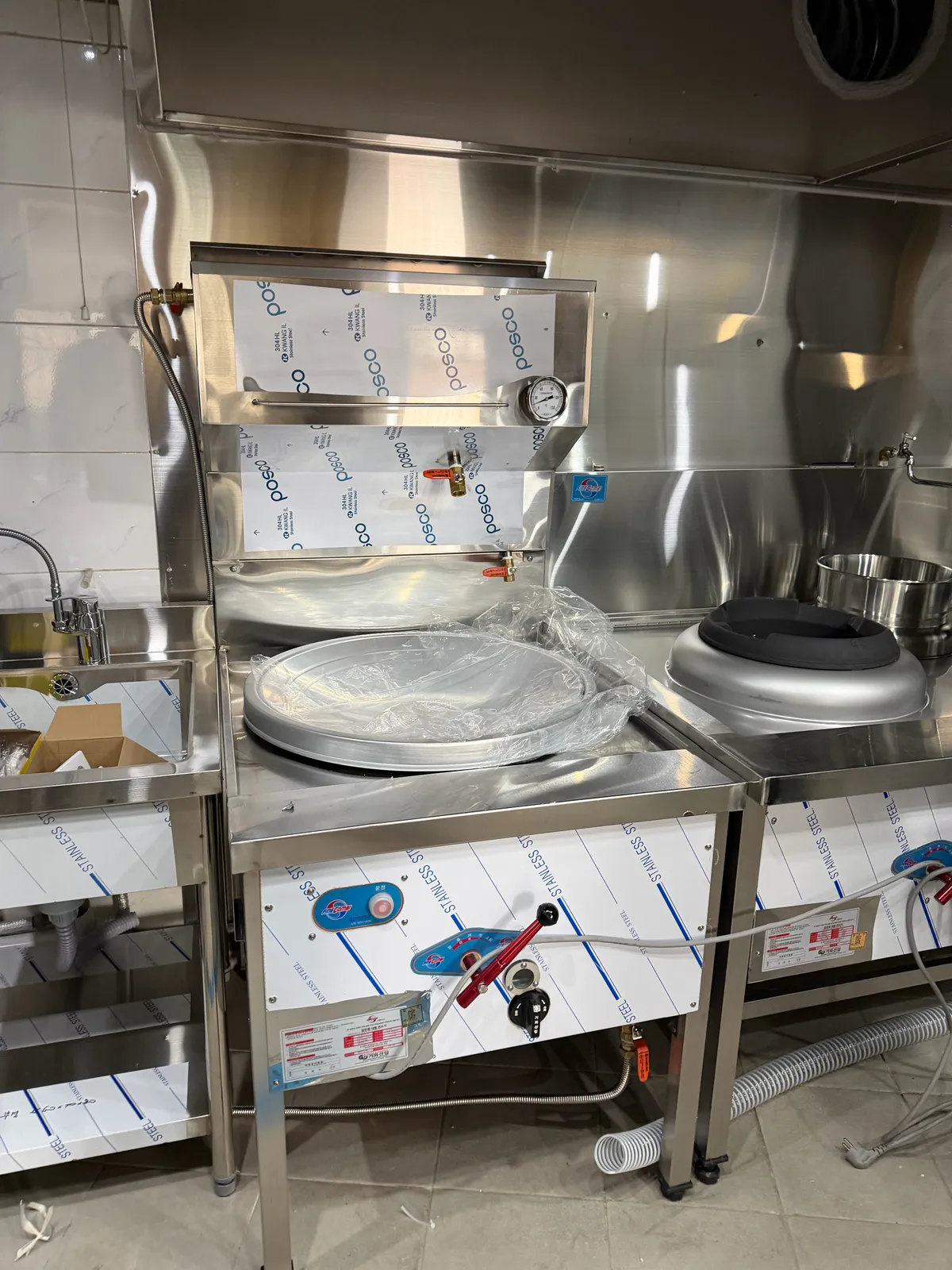 수원 중식당 중화렌지 2구·면렌지·제면기·싱크대 납품 설치 6번째 사진